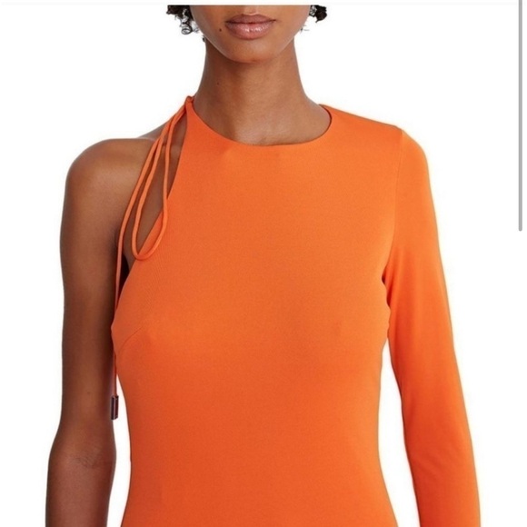 HALSTON Kayleigh Jersey One Shoulder Minidress - Picture 3 of 16